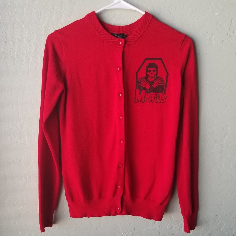 Red Misfits Cardigan Size Meduim